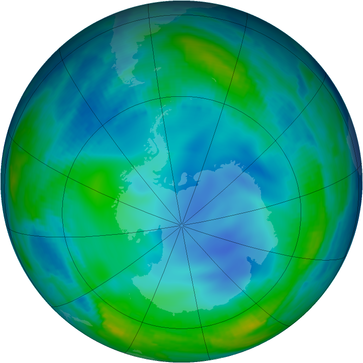 Antarctic ozone map for 17 July 1997